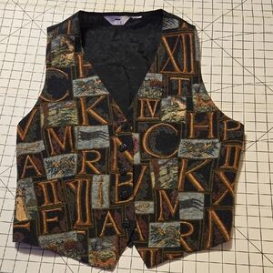 Colorful Alphabet Patterned Vest : SZB